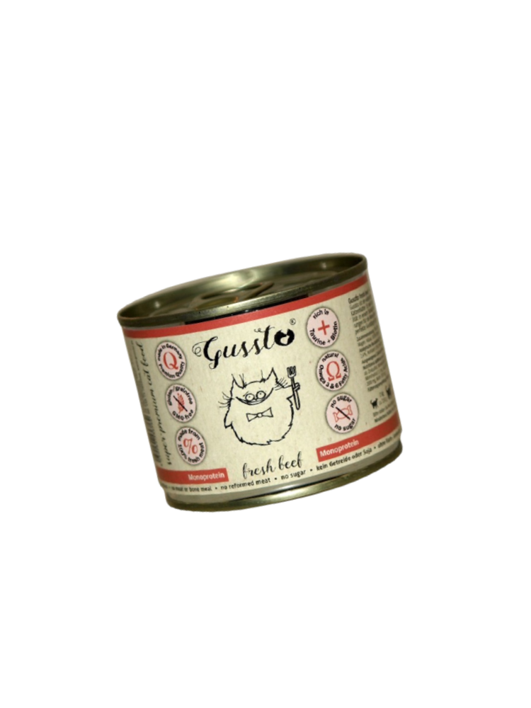 Gussto Cat – świeża wołowina puszka 200 g