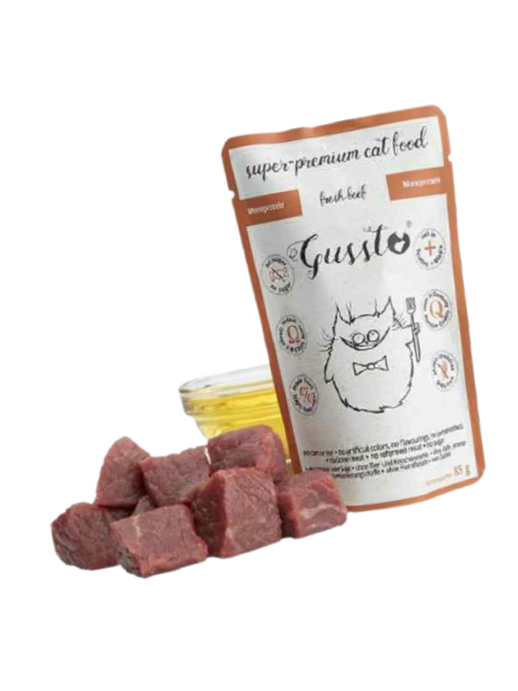 Gussto Cat – świeża wołowina saszetka 85 g