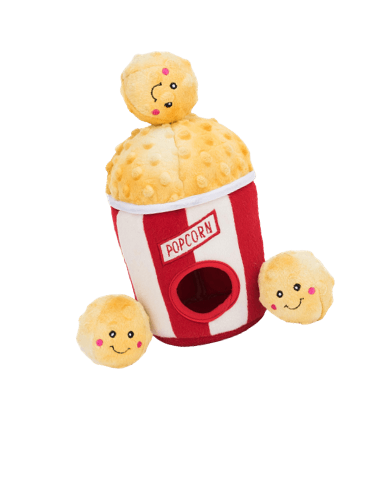 ZippyPaws Pluszowa norka – kubełek popcornu