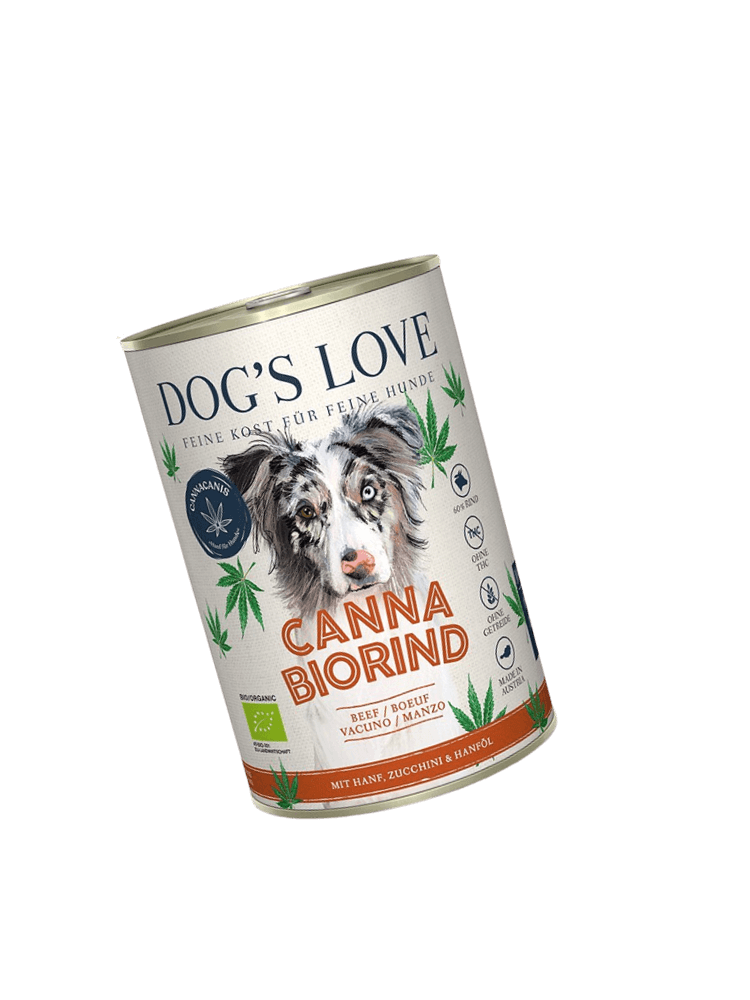DOG’S LOVE Canna Canis Bio Rind – ekologiczna wołowina z konopiami, cukinią i olejem konopnym
