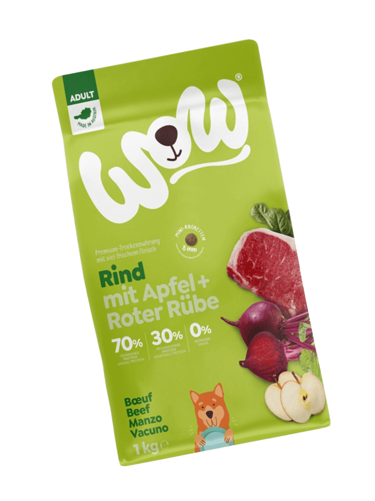 WOW MINI Rind – wołowina z jabłkiem i buraczkami dla dorosłych psów małych ras 1 kg