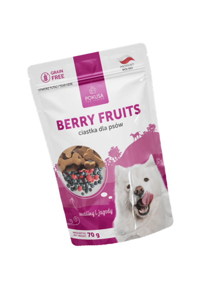 Pokusa Ciastka dla psa- Berry Fruits – owoce i zioła