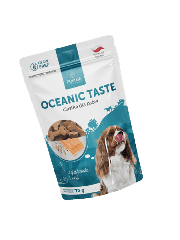 Pokusa Ciastka dla psa – Oceanic Taste – kryl i olej z łososia