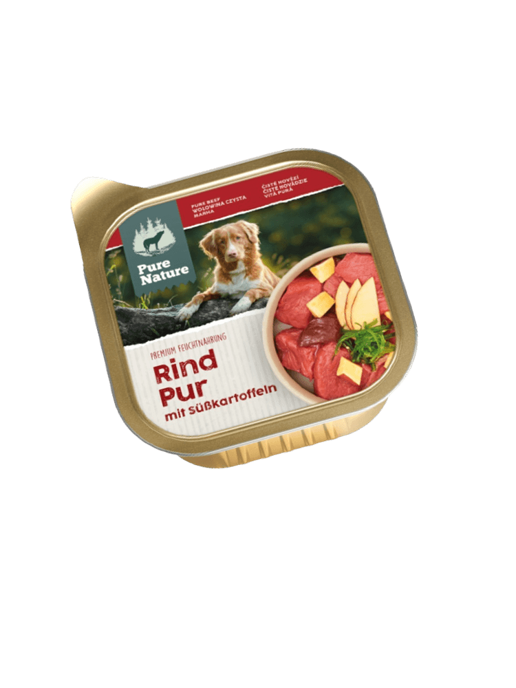 PURE NATURE DOG Rind Pur – wołowina z batatami i jabłkami dla dorosłych psów (150g)