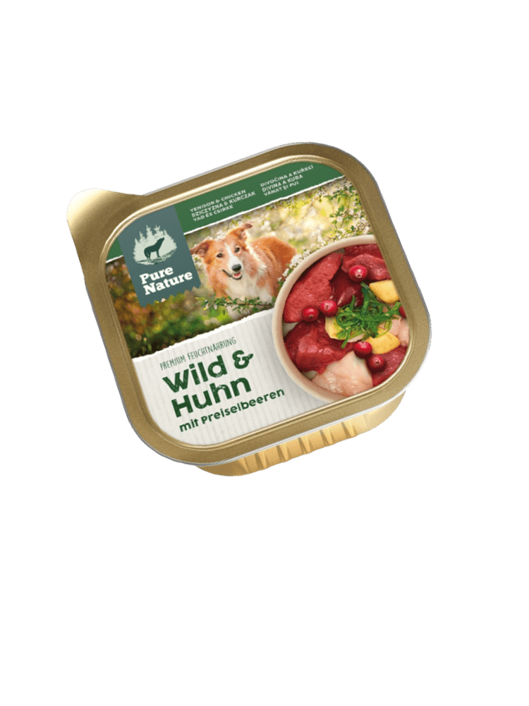 PURE NATURE DOG Wild Huhn – dziczyzna i kurczak z żurawiną dla dorosłych psów (150g)