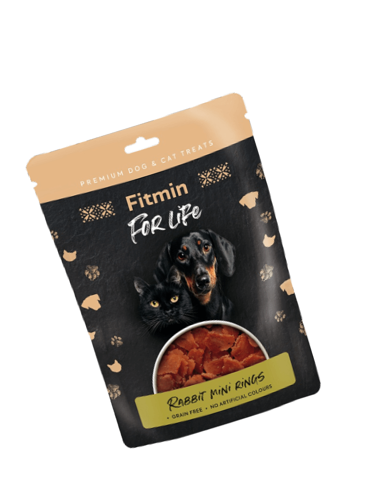 Fitmin – dog&cat przysmak dla psa i kota mini kółka z królika 70g