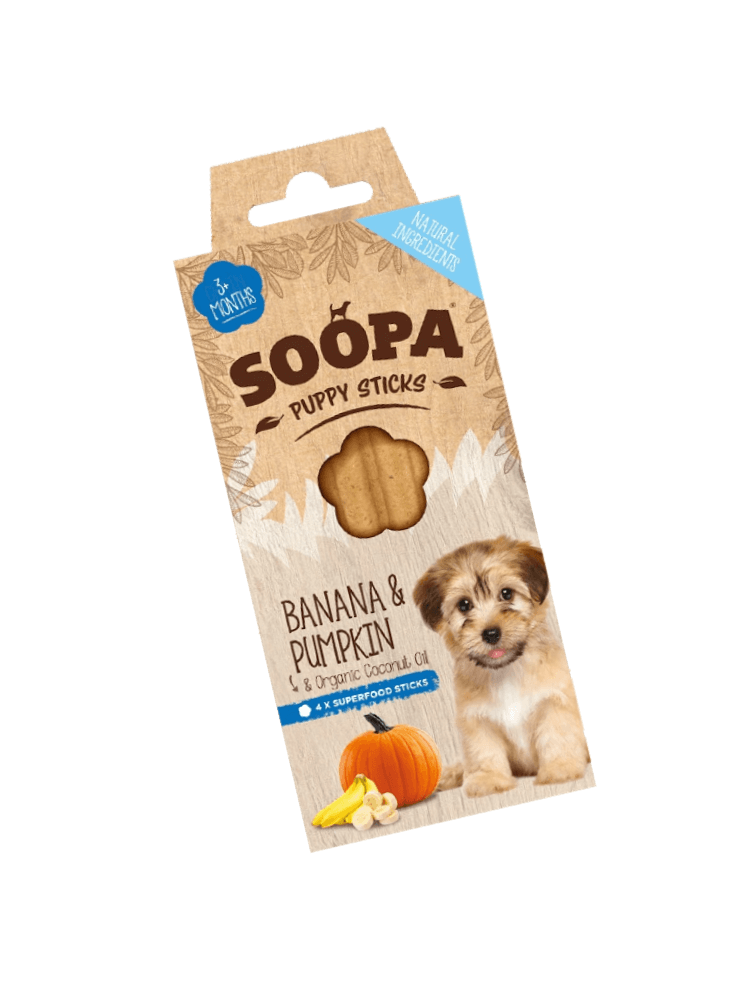 Puppy Dental Stick Banana & Pumpkin – Banan i Dynia 100 g/4 szt.