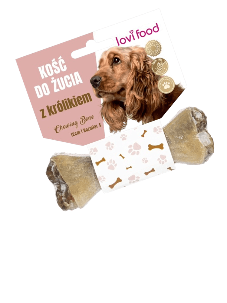 Lovi Food Chewing Bone with Rabbit S – kość do żucia dla psa, z królikiem, śliwką i rozmarynem