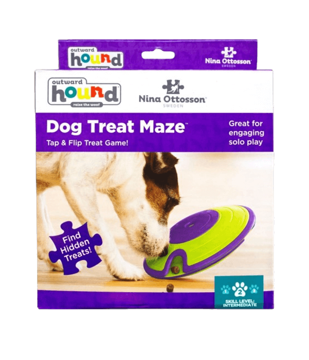 Nina Ottosson Dog TREAT MAZE GREEN – gra edukacyjna dla psów – poziom 2