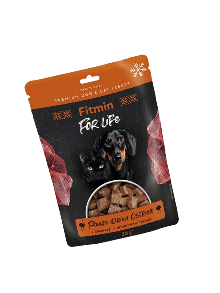 Fitmin – Dog&Cat Freeze Dried ostrich 30g – Liofilizowany struś