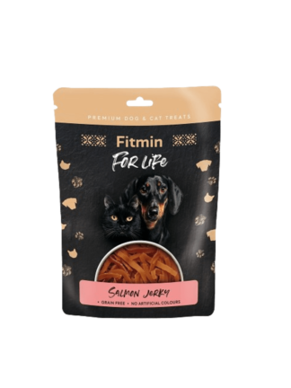 Salmon Jerky Przysmaczki dla psa i kota mini łosoś, paski, 70 g