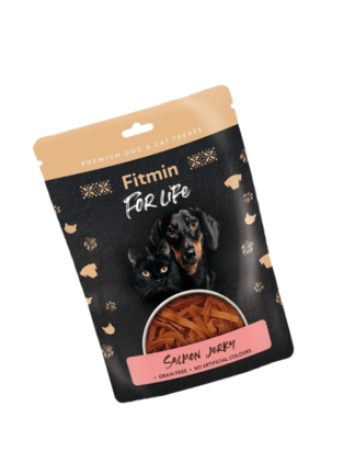 Salmon Jerky Przysmaczki dla psa i kota mini łosoś, paski, 70 g