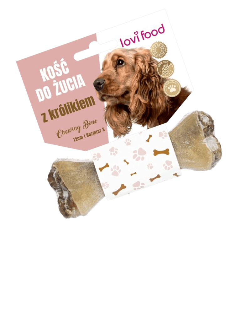 Kość do żucia dla psa z królikiem, śliwką i rozmarynem – Chewing Bone with Rabbit, 12 cm