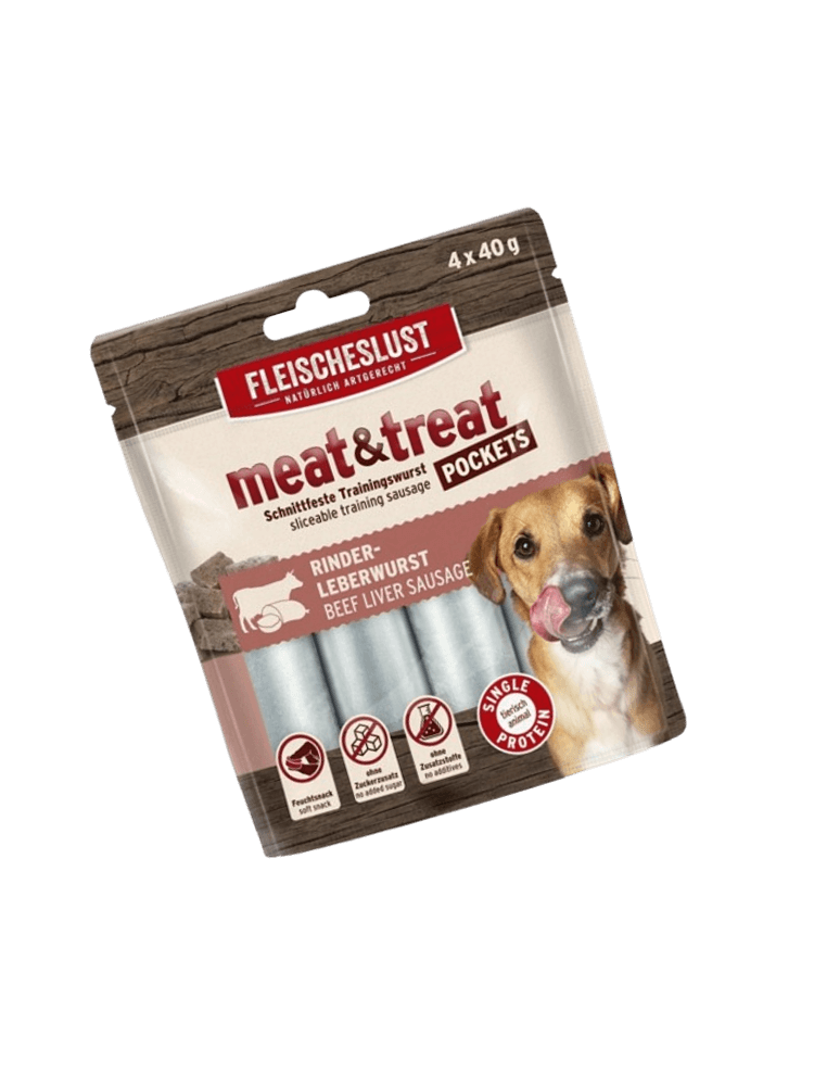 Meat & trEAT 2.0 Beef liver 4×40 g – Kiełbasa Wątroba wołowa