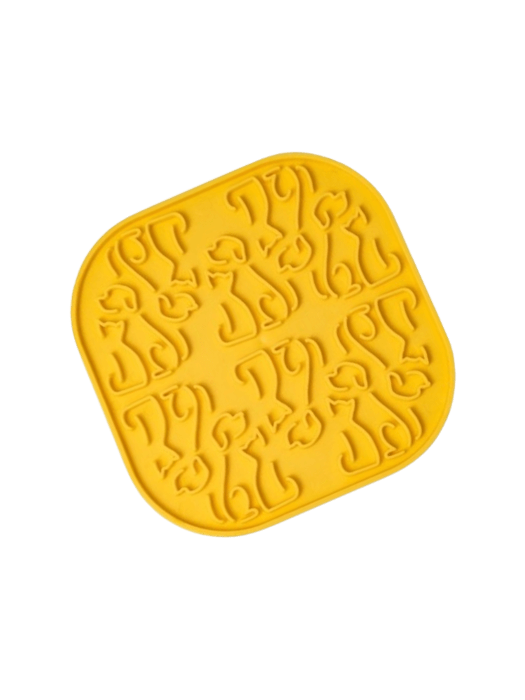 FIBOO Mata do lizania – lollipop – żółta 19 cm x 19 cm