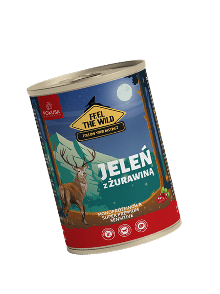 Feel The Wild –  Jeleń z żurawiną – karma mokra dla psów 400 g