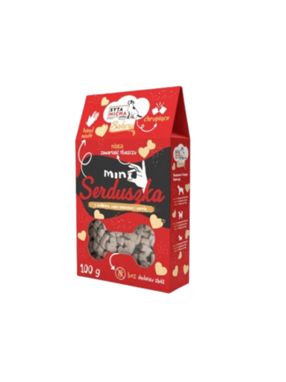 Ciastka dla psa Mini serduszka z królikiem 100 g