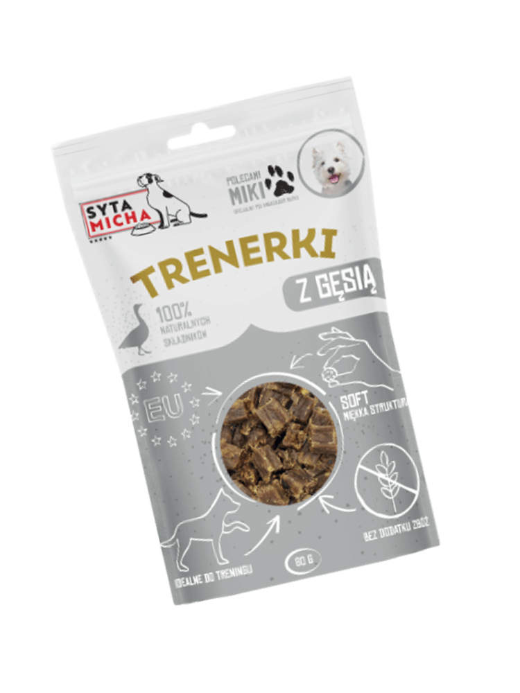 Trenerki z gęsiną dla psa 80 g