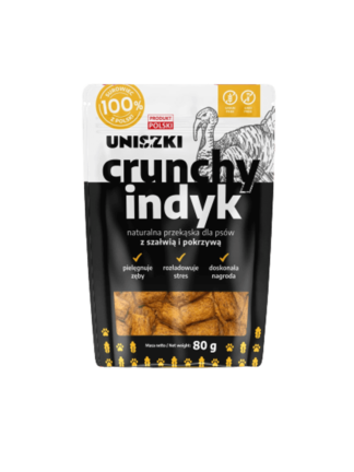 Crunchy indyk - naturalna miękka przekąska z indyka, szałwią i pokrzywą