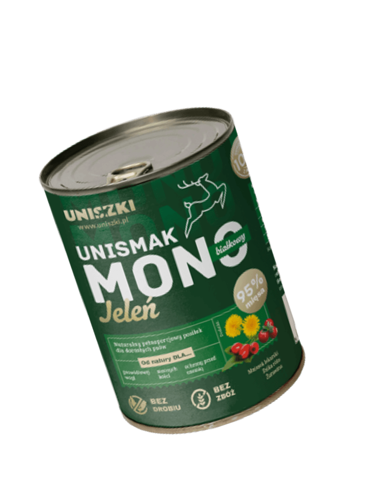 UNIsmak Mono Jeleń 400g Karma mokra dla psa