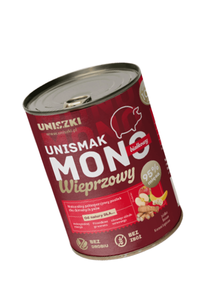 UNIsmak Mono Wieprzowina 400g Karma mokra dla psa