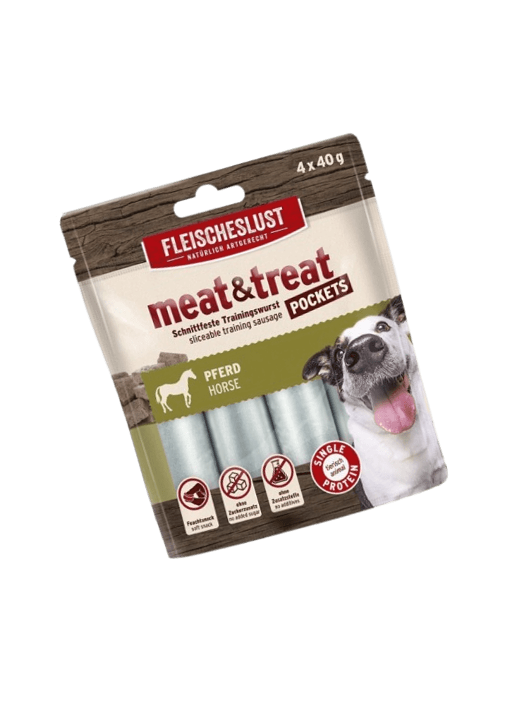 Meat & trEAT 2.0 Horse 4×40 g – Kiełbasa Koń