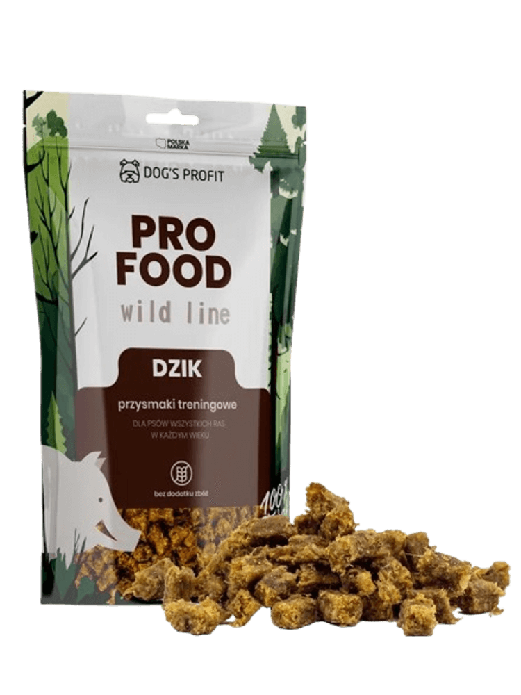 PRO FOOD trenerki dla psa – Dzik 80 g