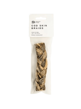 Cod Skin Braids - Naturalny gryzak Warkocz ze skóry dorsza 15,5 cm