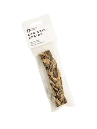 Cod Skin Braids - Naturalny gryzak Warkocz ze skóry dorsza 15,5 cm