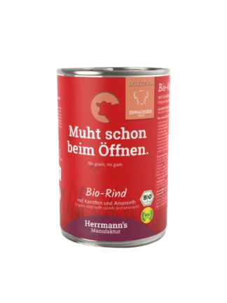 Selection Dog Bio Rind - Mokra karma  bio wołowina z marchwią, amarantusem i selerem 400 g