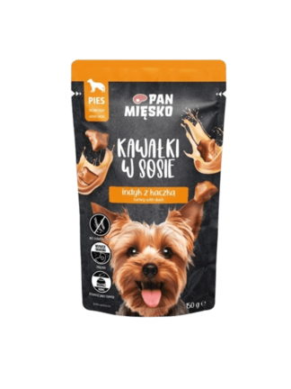 Karma mokra dla psa Kawałki w sosie Indyk z kaczką 150 g