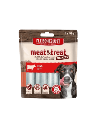 Meat & trEAT 2.0 Beef 4x40 g - Kiełbasa Wołowina