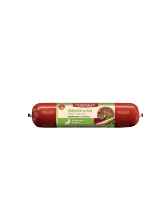 Rabbit with beef - Pełnoporcjowa karma dla psów - Królik z wołowiną, zielonym groszkiem, gruszką i burakiem 400 g