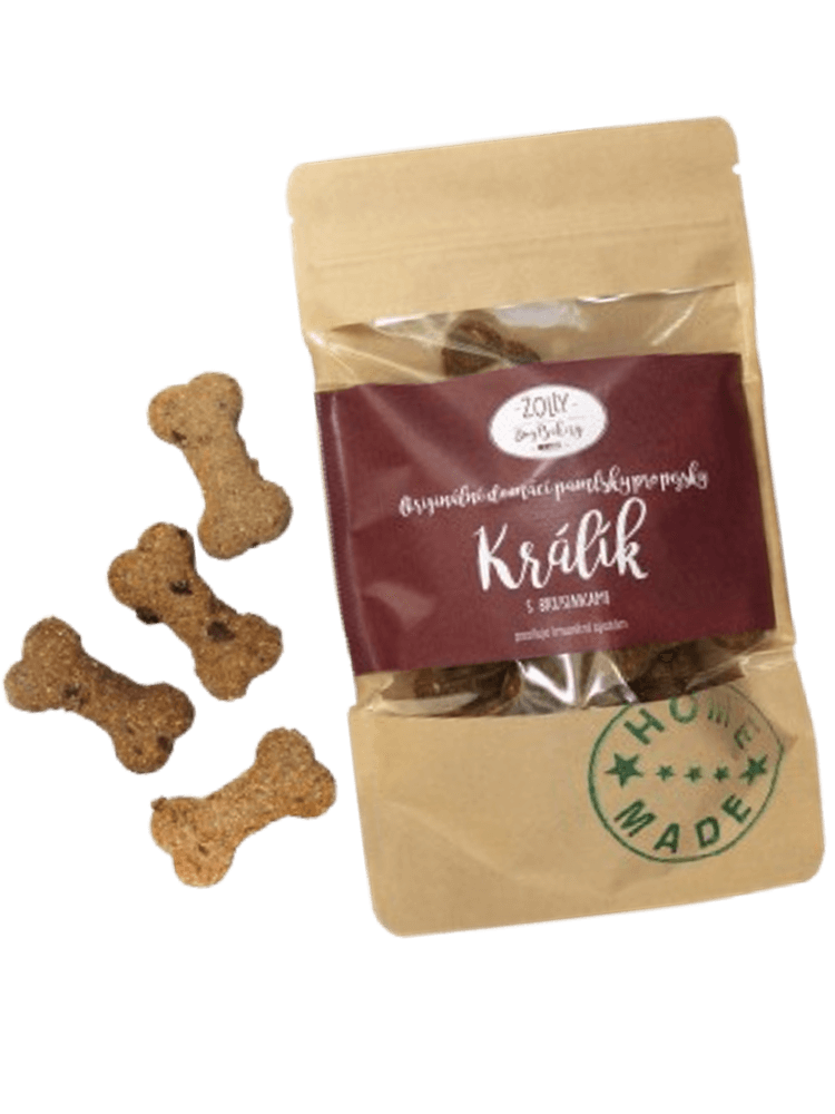 Królik z żurawiną – Domowe Ciasteczka dla psa w kształcie kostki 100 g