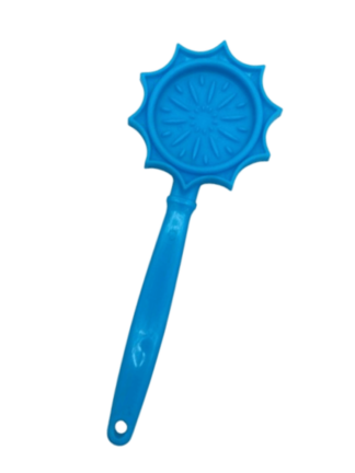 Flower  Lick Stick Hand-Held Interactive Enrichment Toy - interaktywna zabawka kij do lizania motyw kwiatka, niebieski
