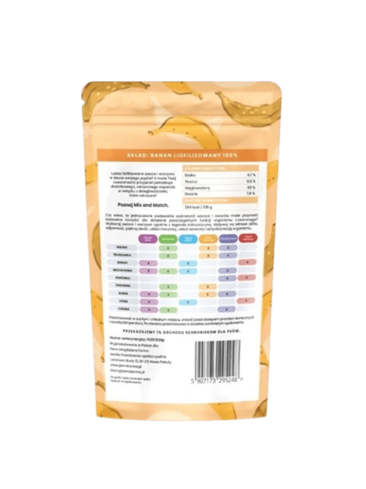 MIX & MATCH Banan Przysmaki liofilizowane 20 g