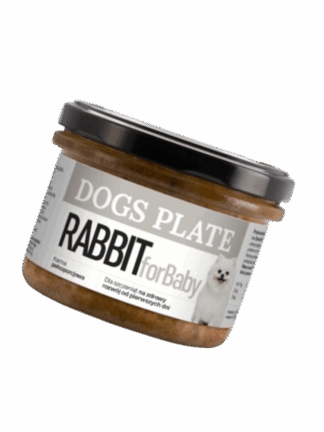 Gotowana karma for Baby Rabbit 180 g, Mokra Karma z mięsa królika dla szczeniąt