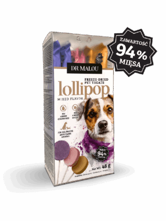Liofilizowane lizaki mięsne dla psów – mix smaków (Lollipop – Mixed Flavor), 48 g