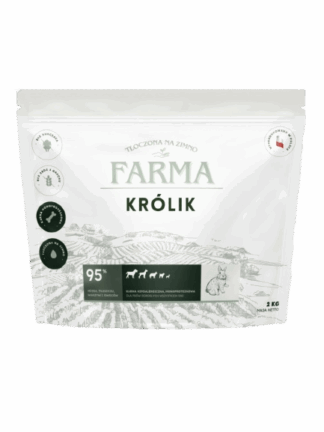 Sucha Karma Farma Tłoczona na Zimno Królik Adult 2 kg