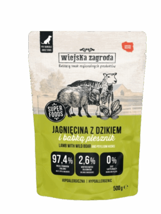 Mokra karma monobiałkowa dla psa Jagnięcina z Dzikiem 500 g