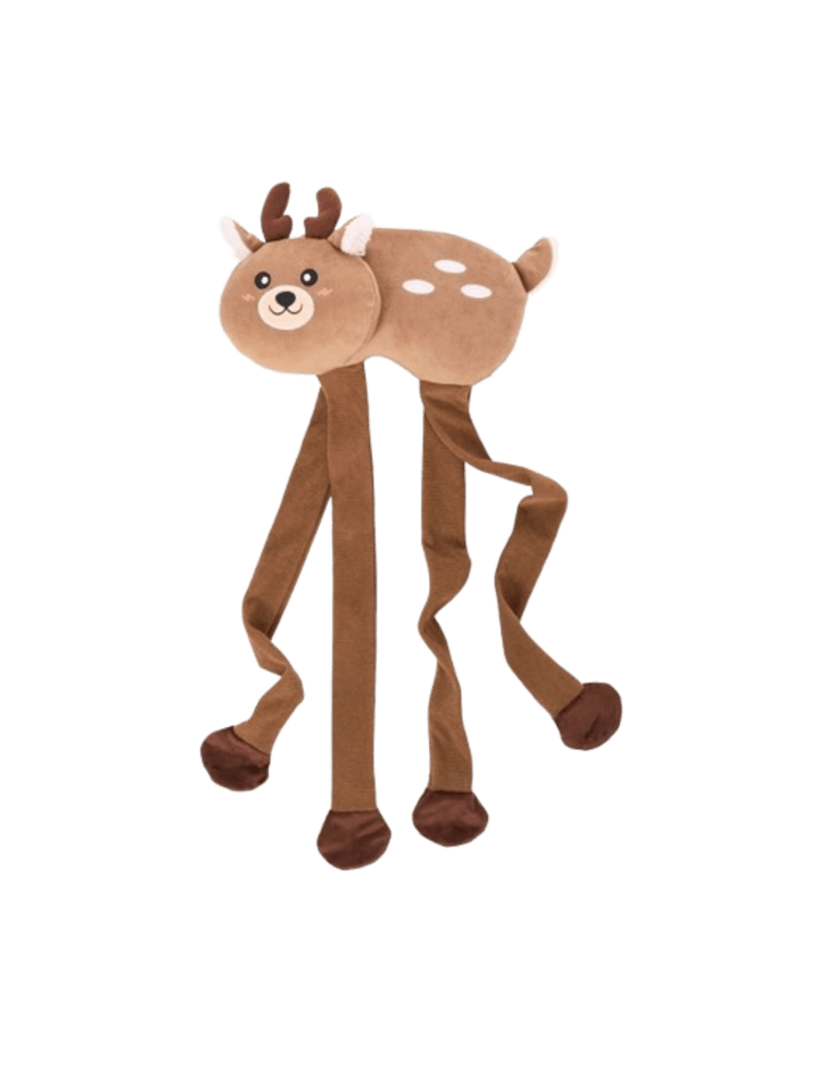 EcoZippy Holiday Crinkle Reindeer – świąteczny renifer, szeleszcząca zabawka dla psa
