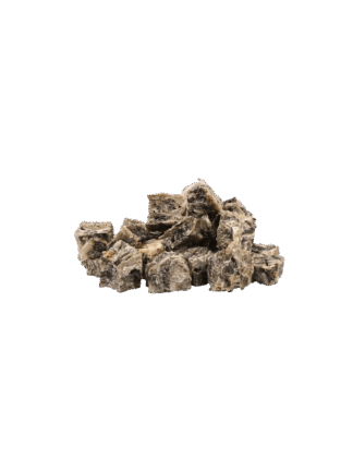 Przysmaczki dla psa i kota suszone kostki ze skóry dorsz, cod skin cubes,  100 g
