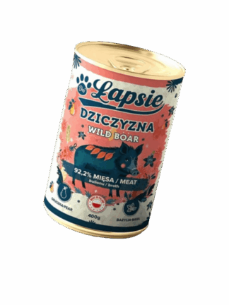 Karma mokra dla psów monobiałkowa Dzik z Gruszką 400 g