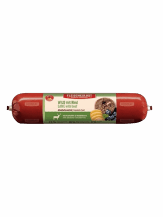 Game with beef - Pełnoporcjowa karma dla psów -   Dziczyzna z wołowiną, ziemniakiem i borówką 400 g