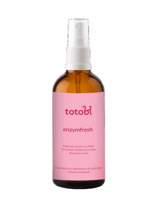 Enzymfresh Strawberry Kiss🍓- Enzymatyczny odświeżacz do pyszczka dla psa i kota o smaku truskawkowym, 100 ml