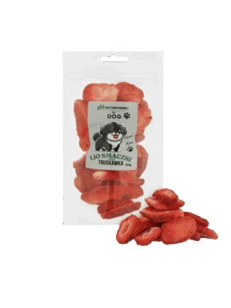 FOR DOG Liofilizowane smaczki dla psa truskawka 20 g
