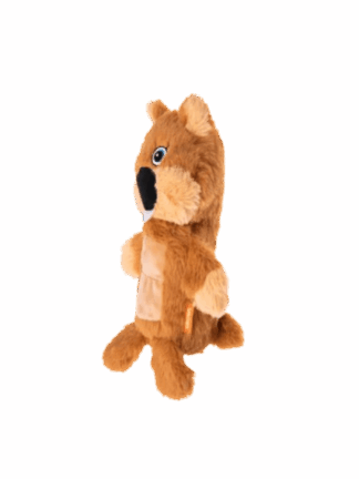 Belly Boomerz Benny the Beaver - wiewiórka zabawka z podwójnym systemem piszczałek, 29 cm