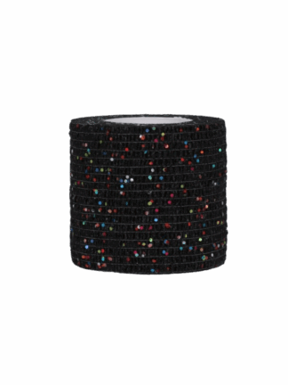 Animal Profi Glitter Czarny– samoprzylepny elastyczny bandaż ochronny z brokatem