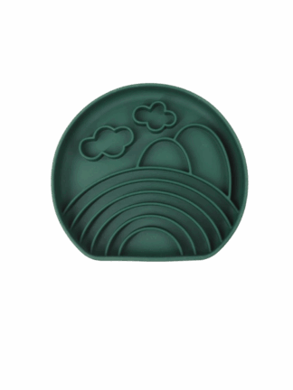 Slowfeeder Cloud – Dark Green: Niebiański sposób na zdrowe trawienie, mata spowalniająca jedzenie dla psa i kota