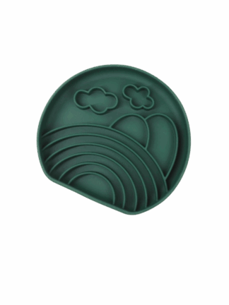 Slowfeeder Cloud – Dark Green: Niebiański sposób na zdrowe trawienie, mata spowalniająca jedzenie dla psa i kota